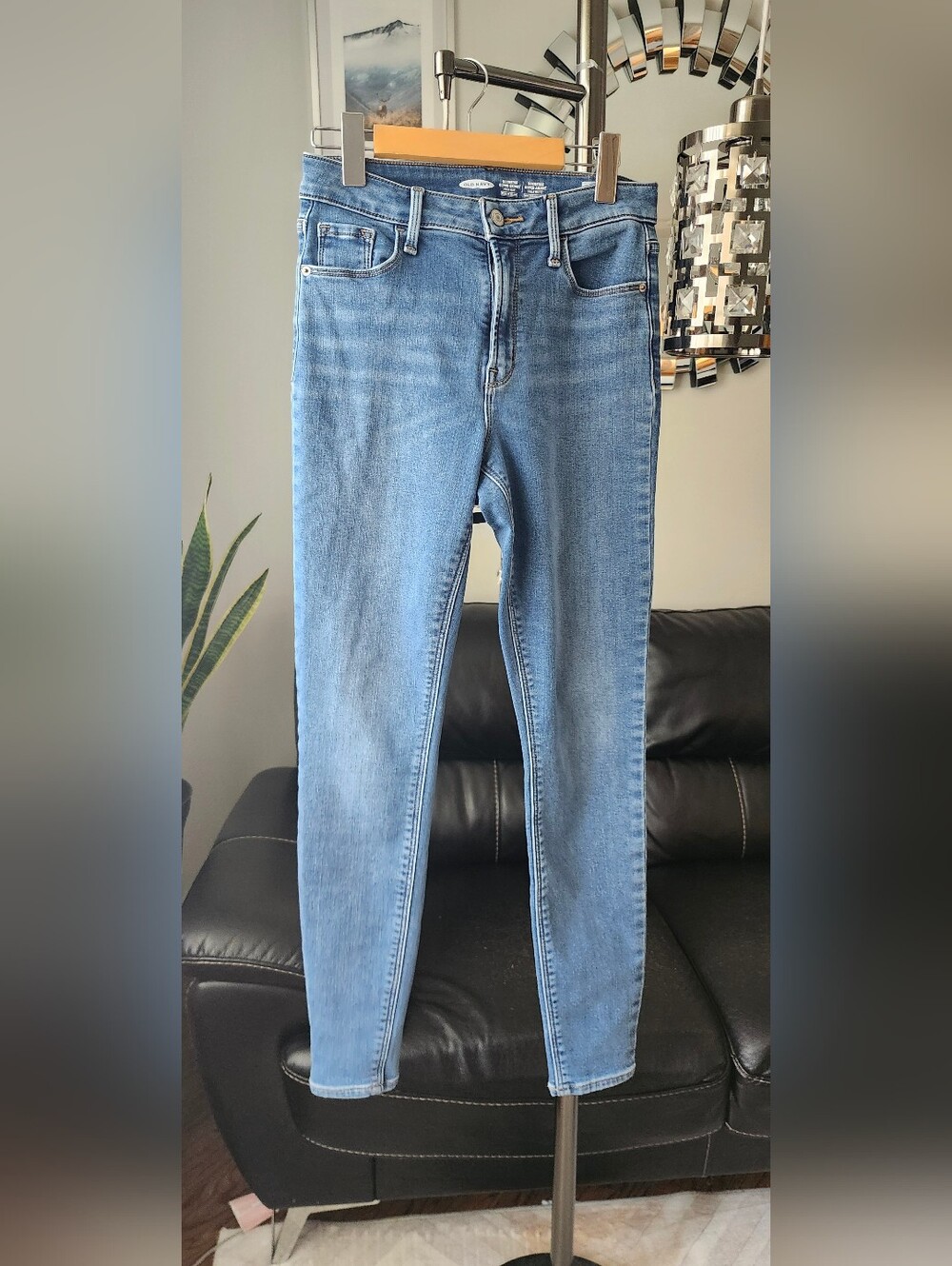Old Navy High Rise Blue Skinny Jeans Built-in Warm